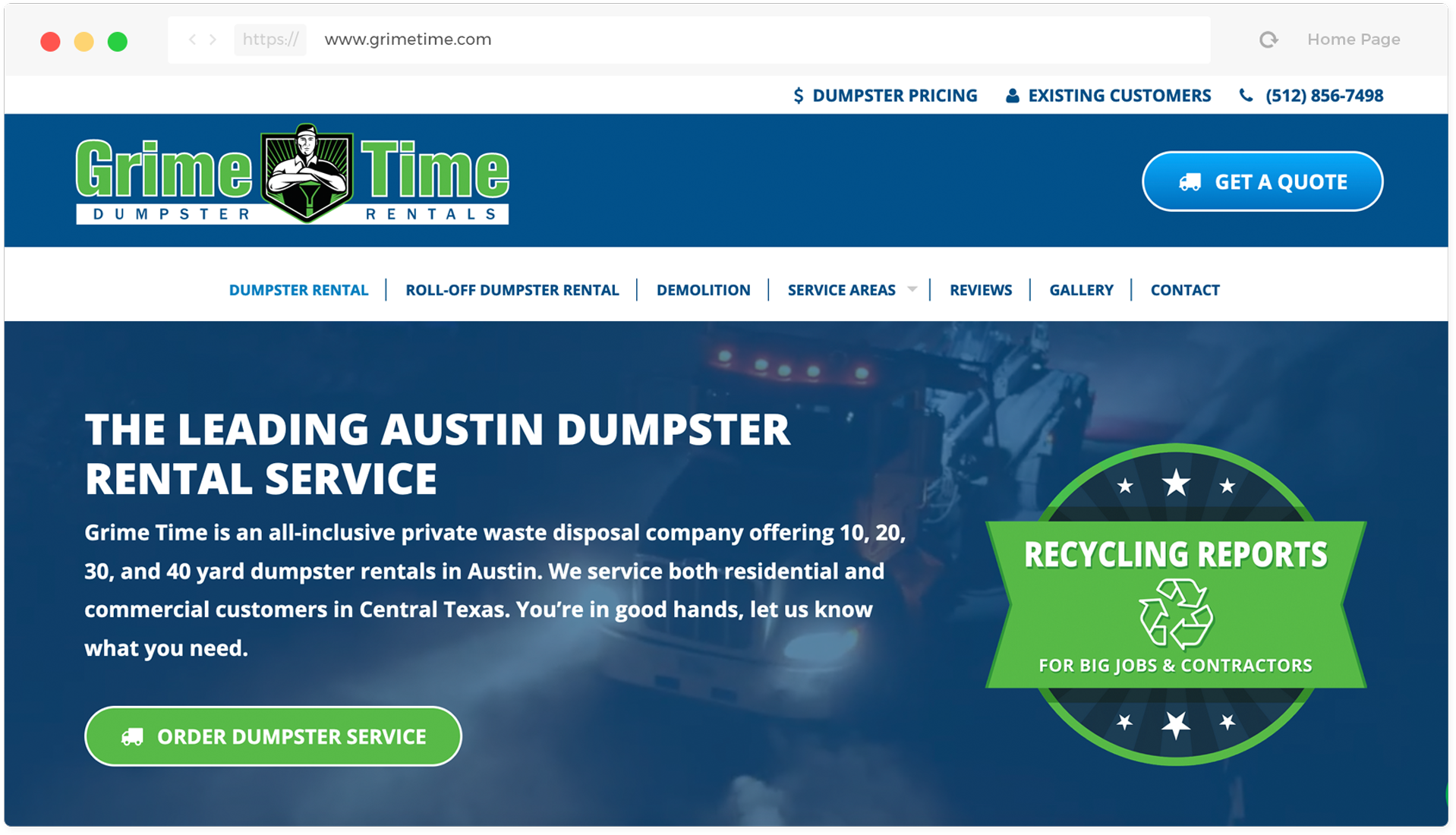 case study dumpster rental seo