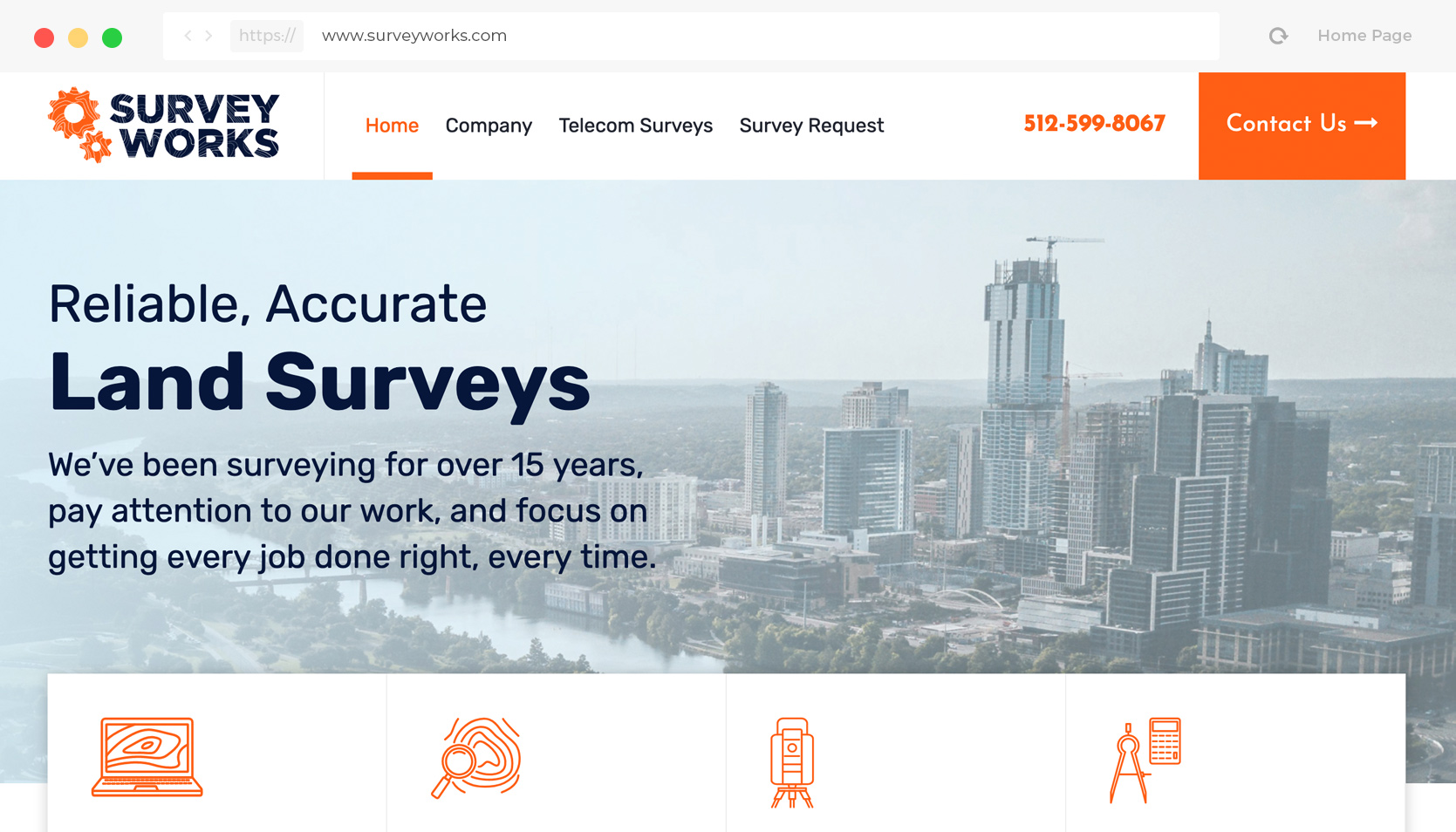 case study land surveyor seo