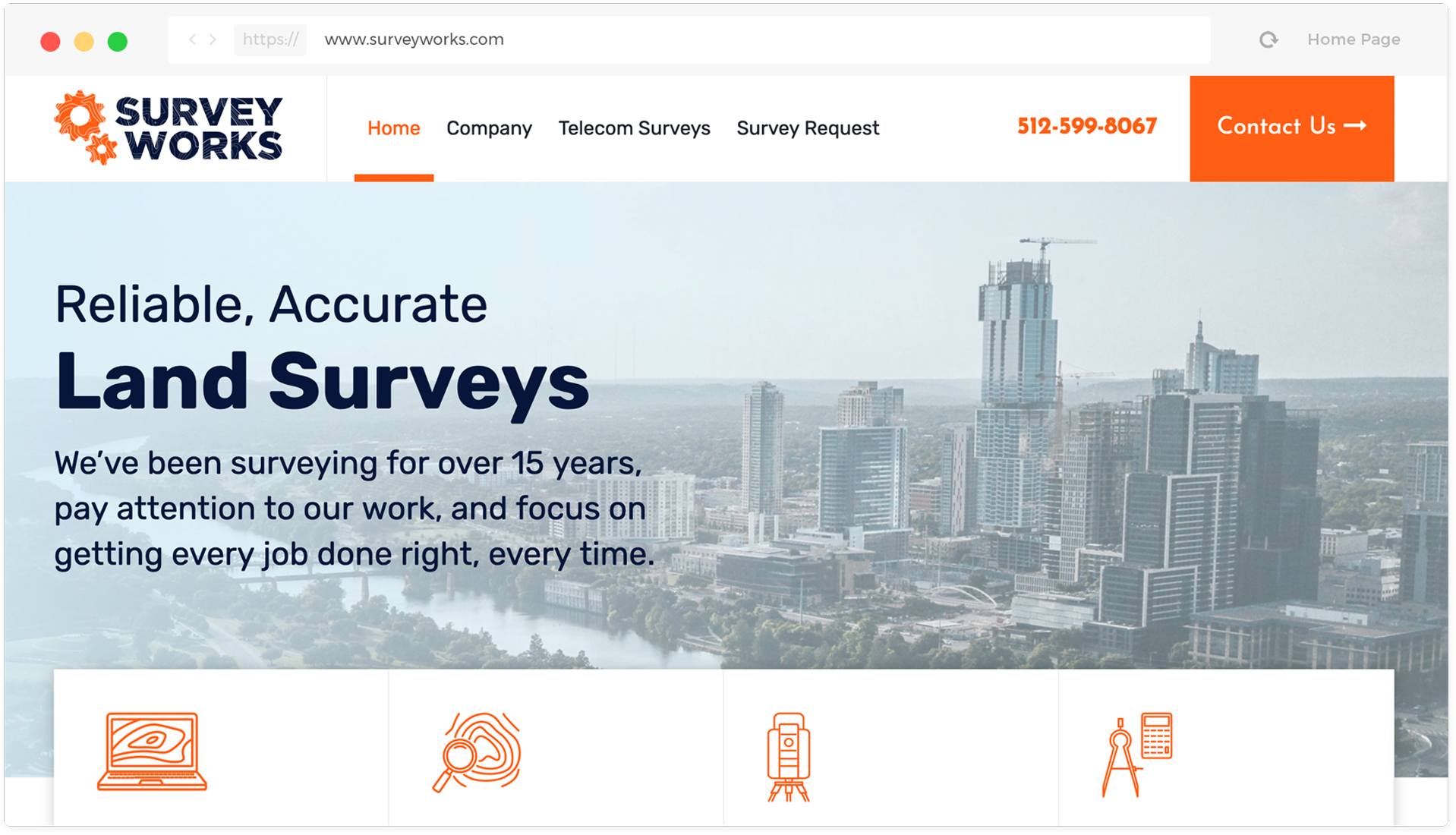 case study land surveyor seo