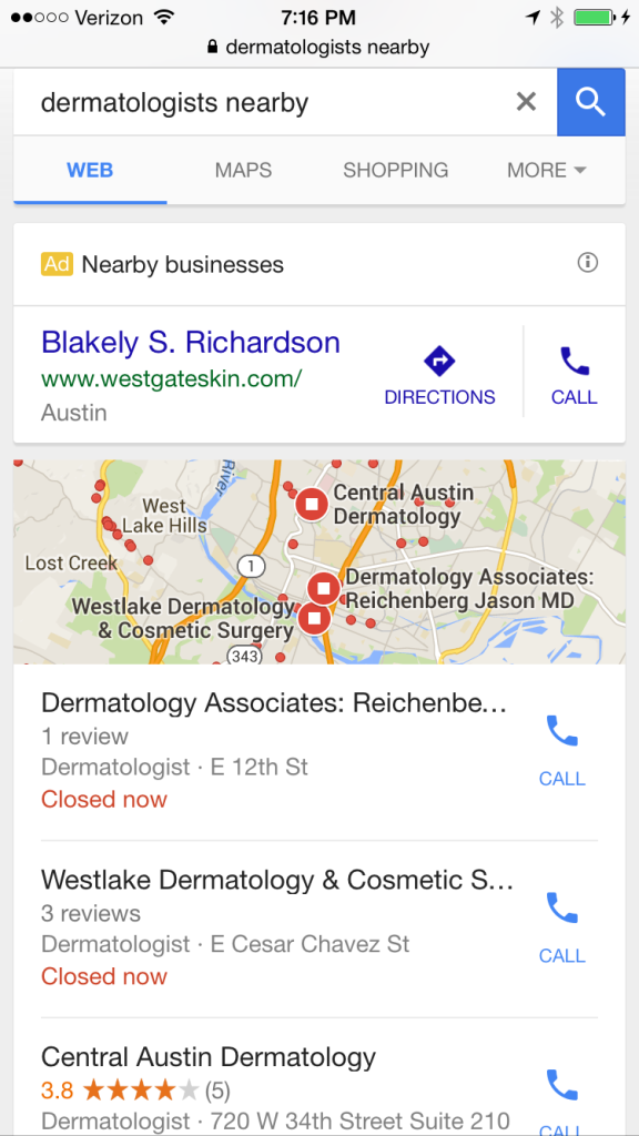 local seo derms nearby
