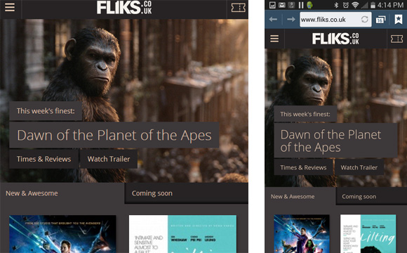 fliks-mobile-website-design