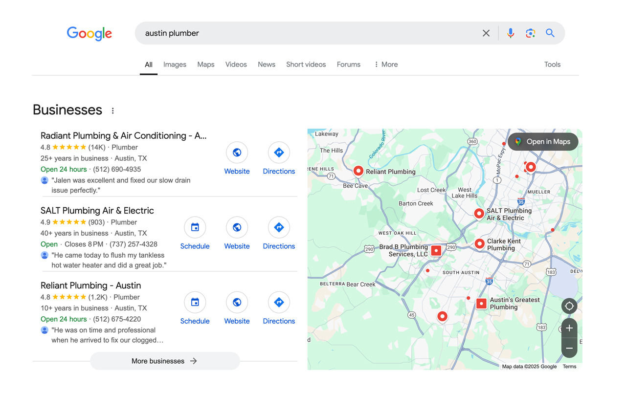 google local business maps pack