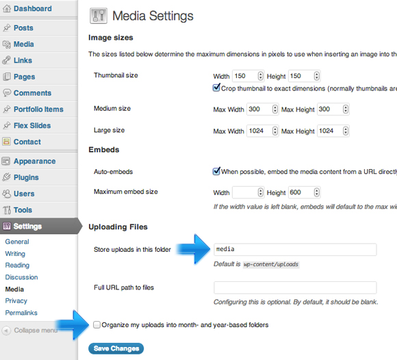 media-settings-wordpress